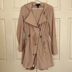 Forever21 Lightweight Blush Utility Coat Size M